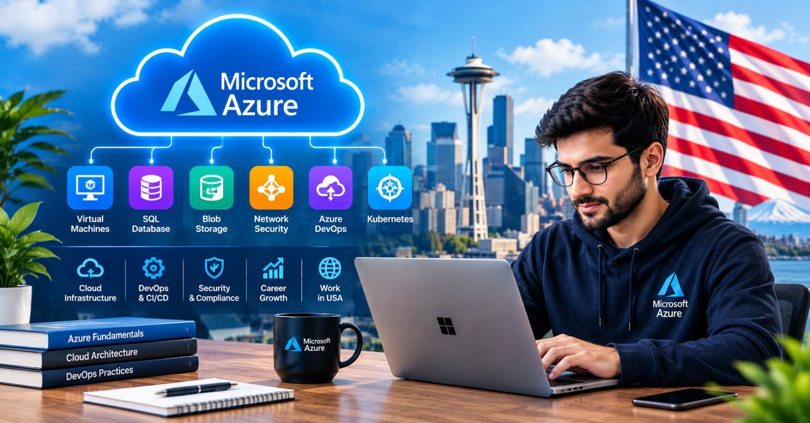 An Azure engineer working across hybrid cloud and on-premise infrastructure