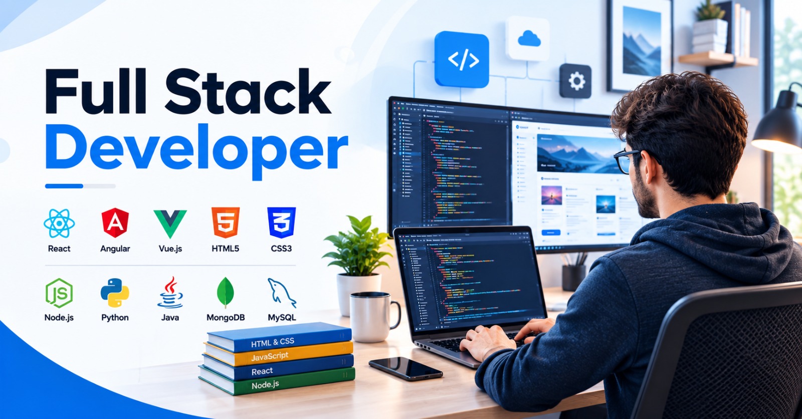 A full stack developer working across React, Node.js, Python and database technologies