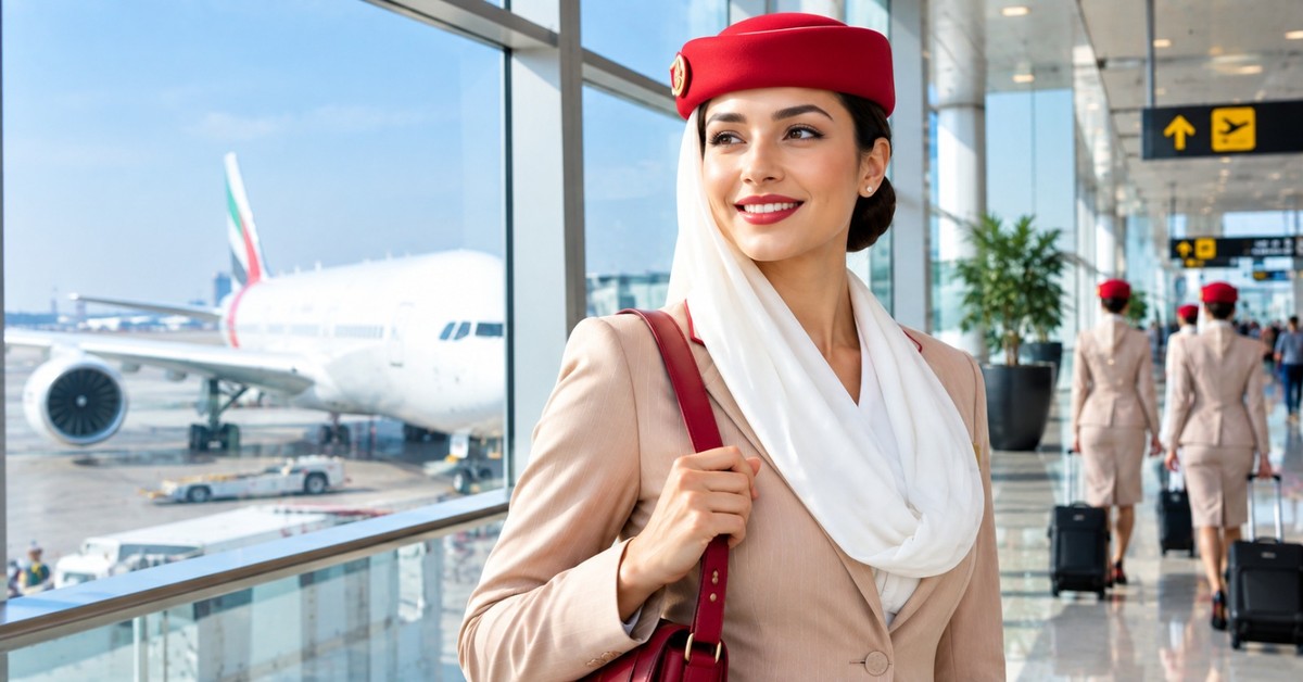Cabin crew candidates at an Emirates recruitment and training session