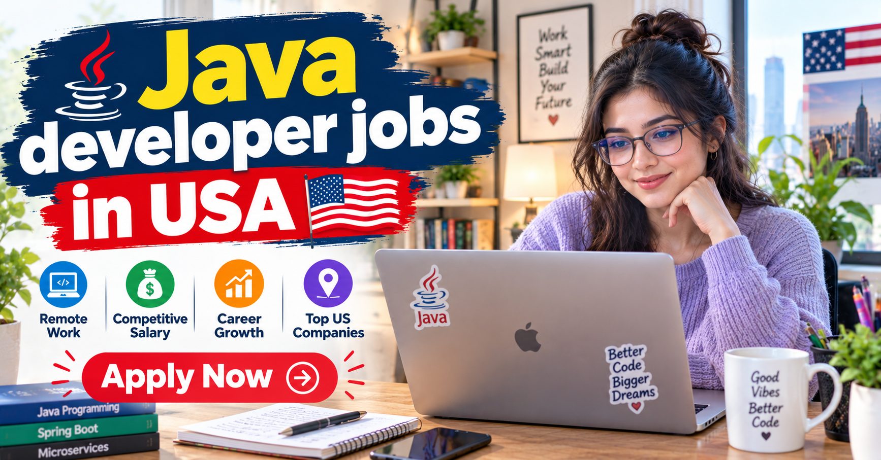 Remote Java developer jobs in USA banner covering full-time and contract enterprise roles