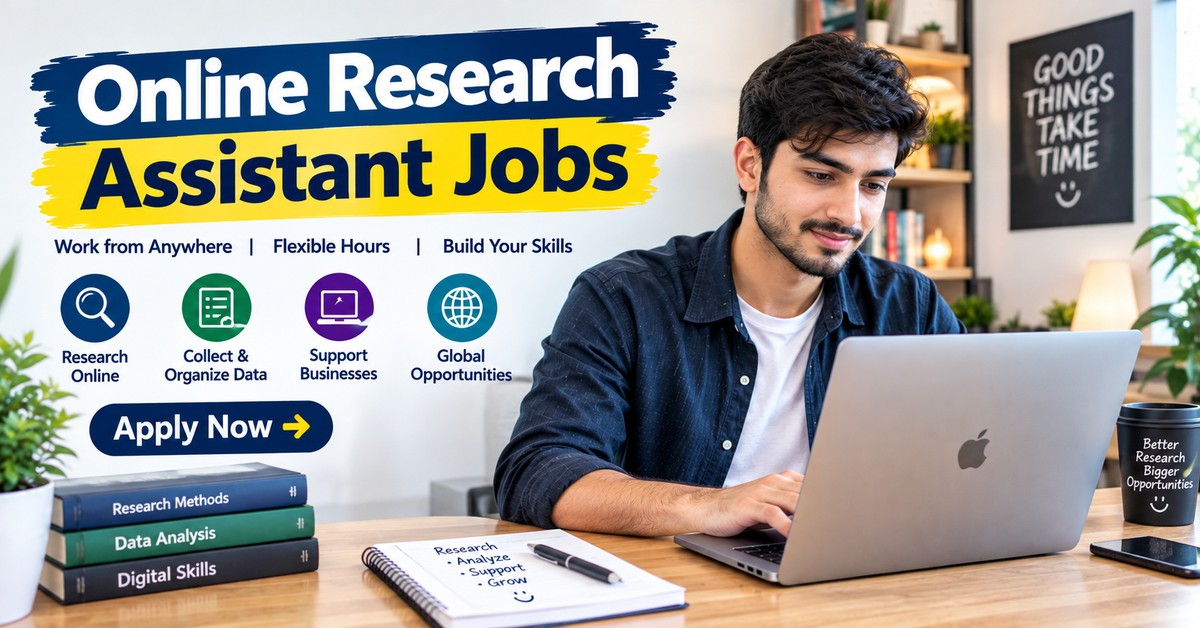 An online research assistant checking sources on a laptop