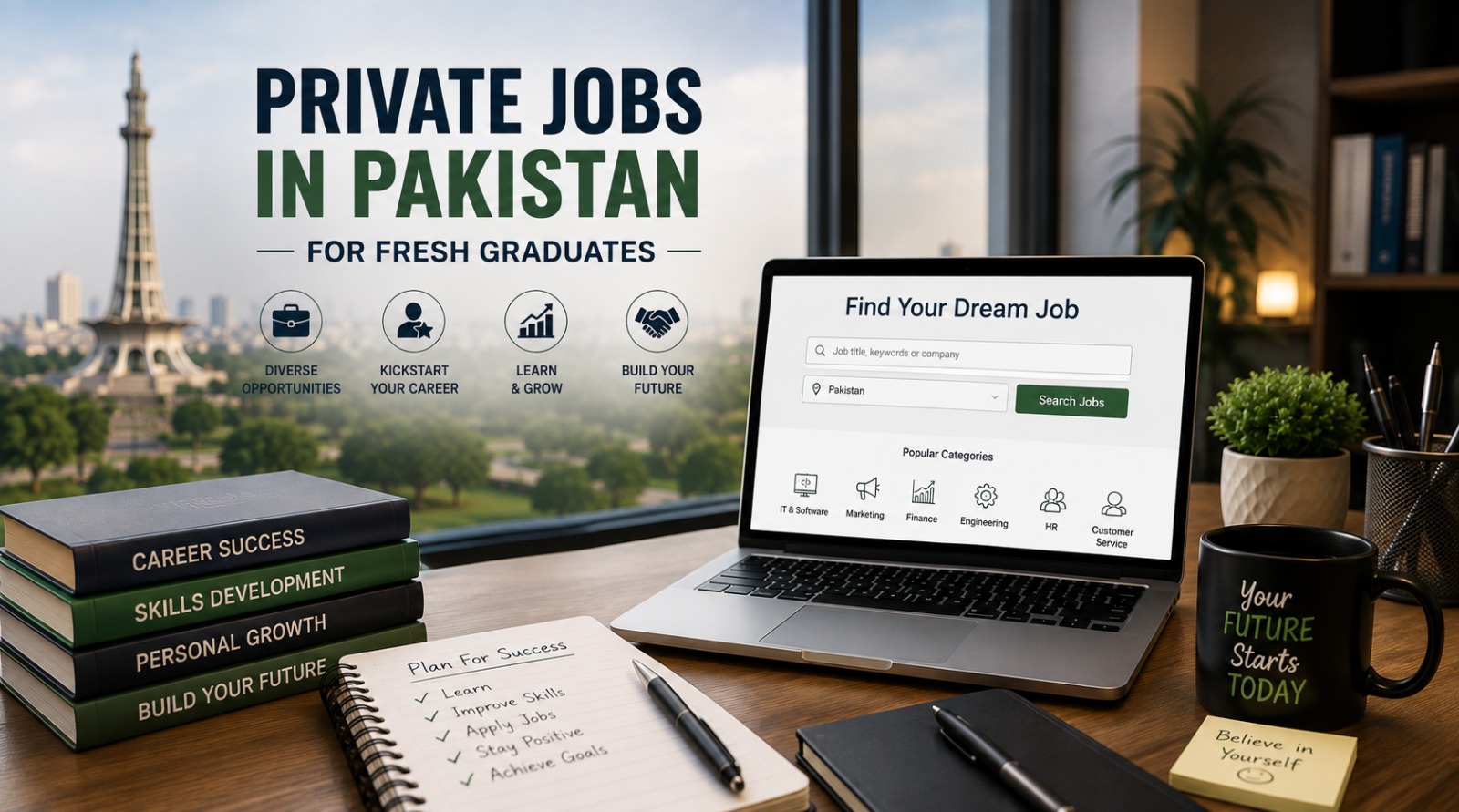 Private jobs in Pakistan for fresh graduates &mdash; searching for entry-level roles in Lahore
